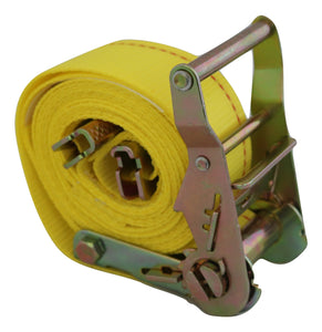 2 X 12 Ft. Logistic Ratchet Strap W/spring E/a Fitting - Yellow - Straps