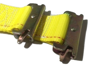 2 X 12 Ft. Logistic Ratchet Strap W/spring E/a Fitting - Yellow - Straps